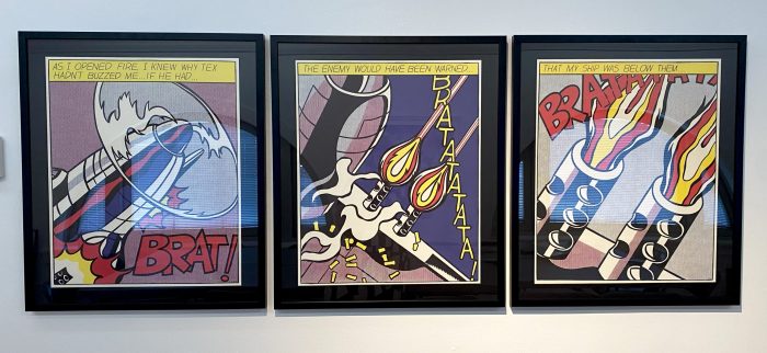 Display of art by Roy Lichtenstein at Art Center of the Bluegrass, Danville, Kentucky