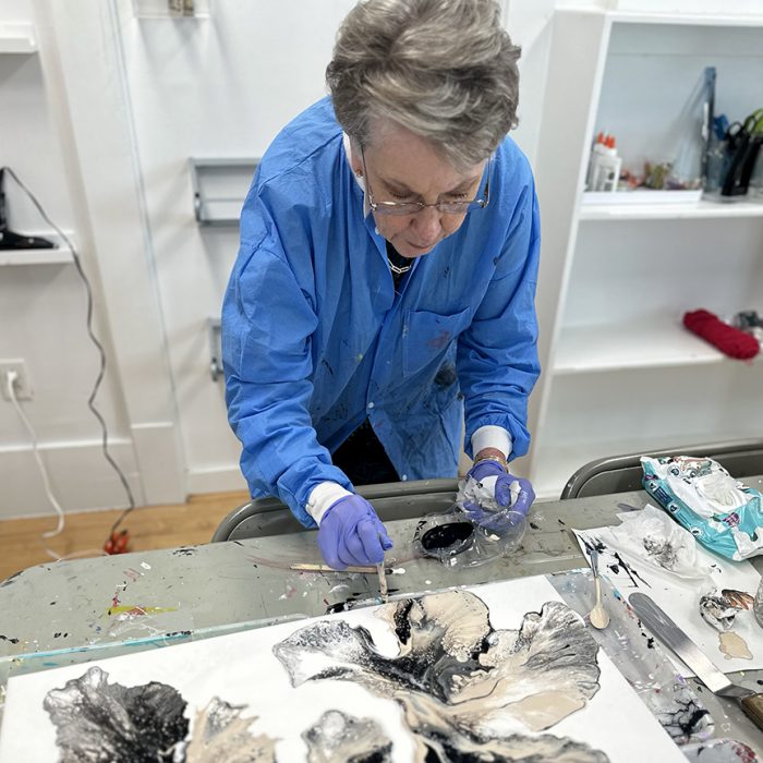 Woman making art at Art Center of the Bluegrass in Danville, Kentucky