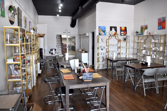 The Art Studio at Art Center of the Bluegrass is a place to make crafts, paint pottery or a canvas, and drop in for a creative time.