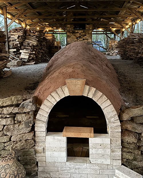 Anagama kiln in Danville, Kentucky