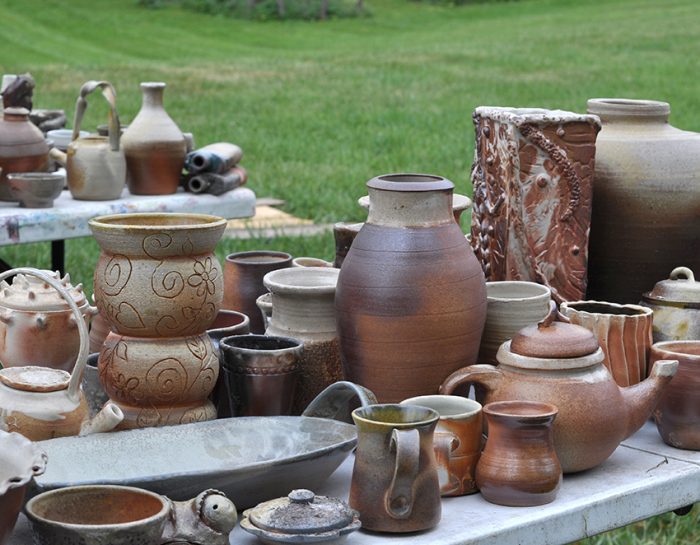 Pottery fired in the Dragon Fire Anagama Kiln in Danville, Kentucky