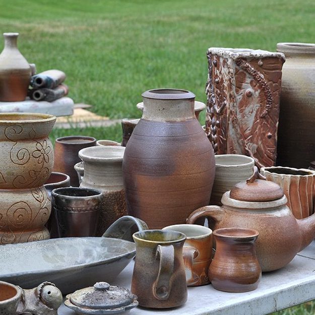 Pottery fired in the Dragon Fire Anagama Kiln in Danville, Kentucky